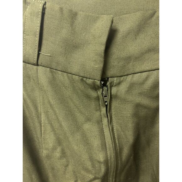 Weathervane 6 Vintage Army Green Pencil Skirt Work Career Made In USA Pockets - Picture 4 of 7